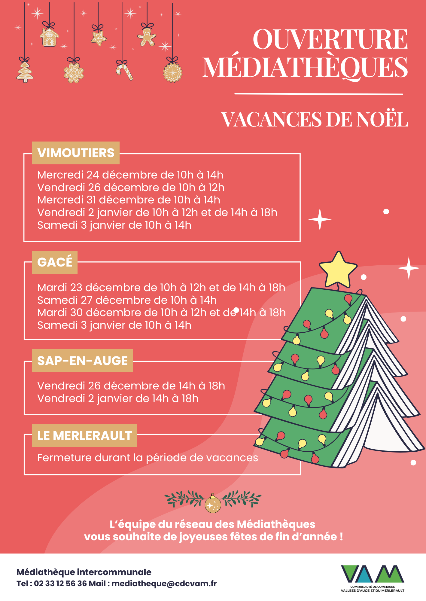 horaires médiathèques hiver