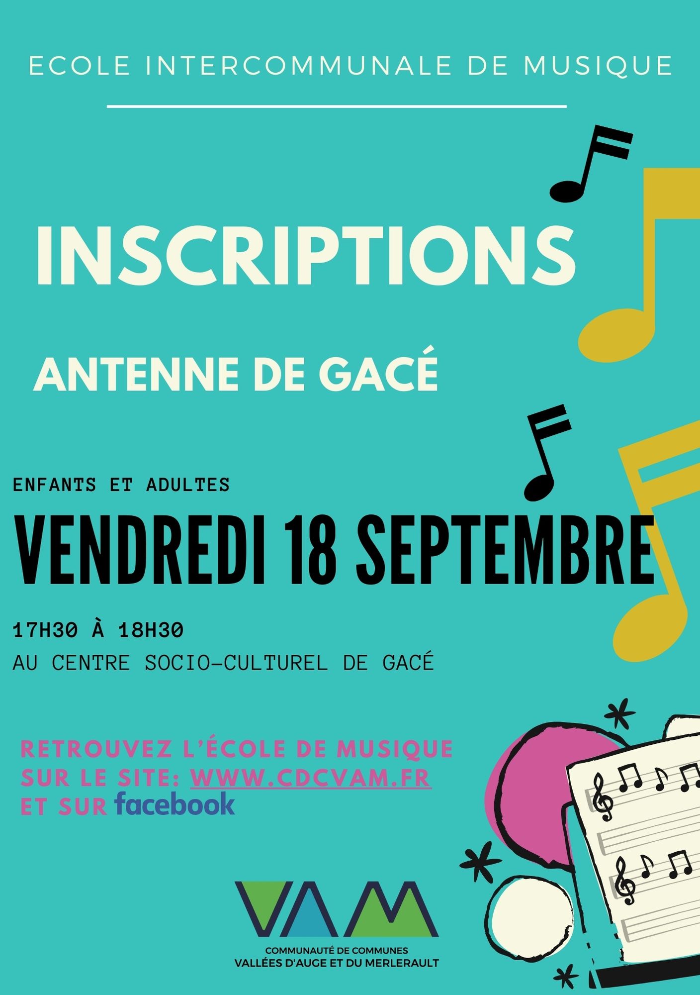 inscriptions musique gacé