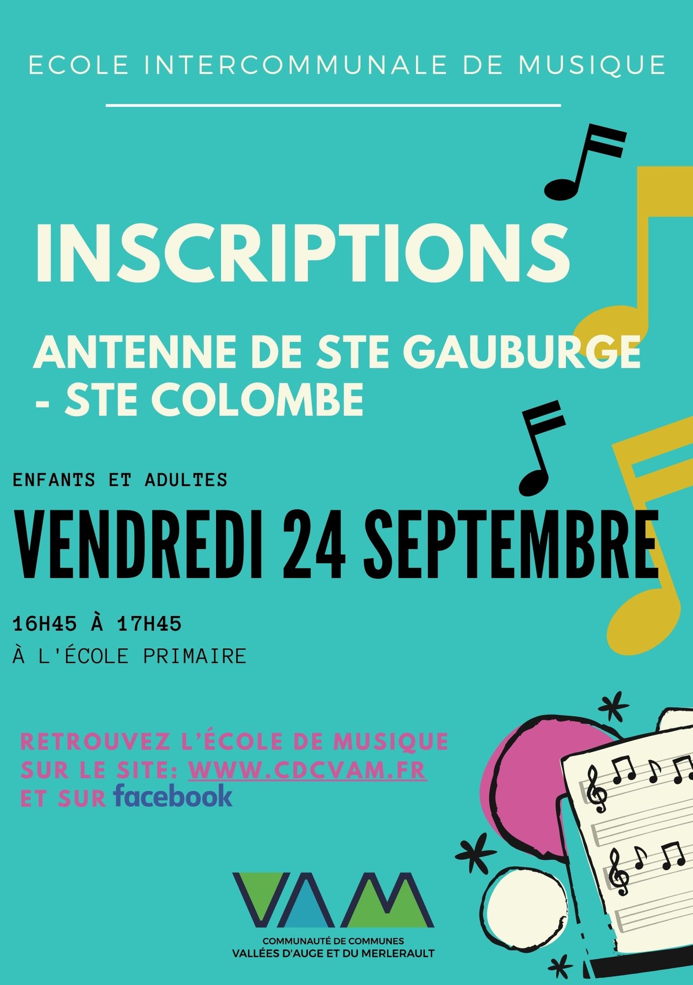 inscriptions musique ste gauburge
