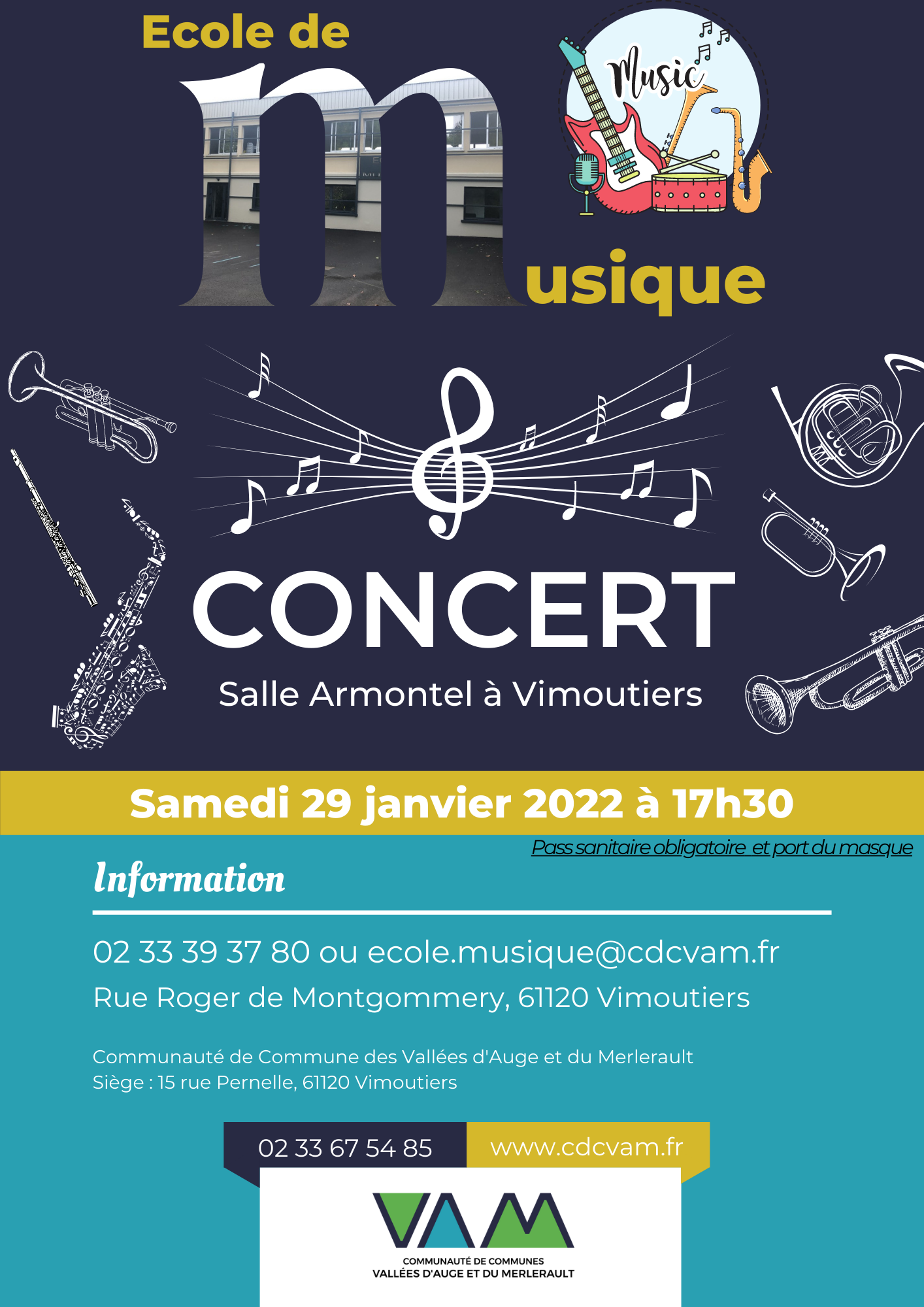 Affiche concert ecole de musique janv2022 - cdcvam