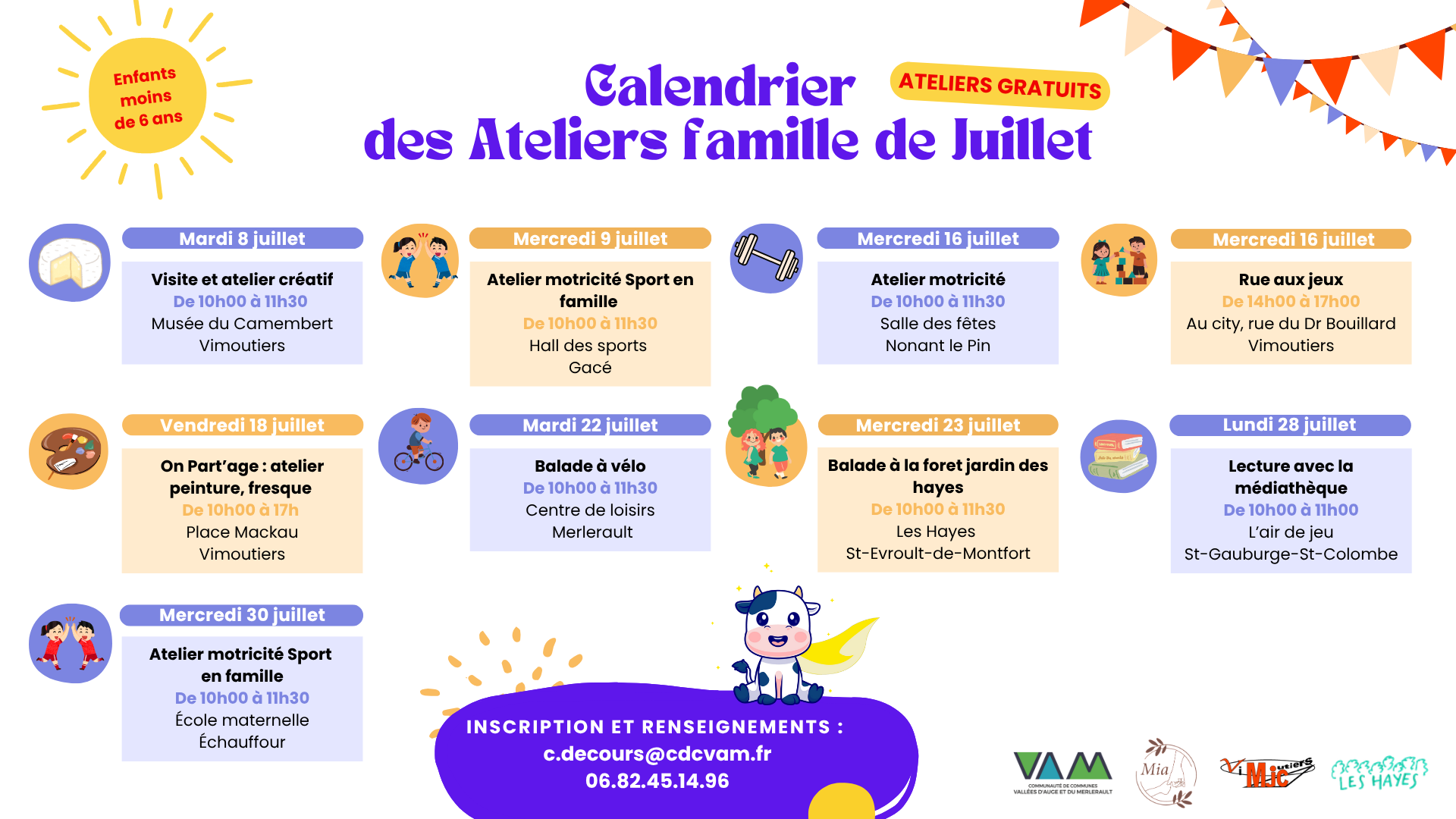 Calendrier Juillet 2025