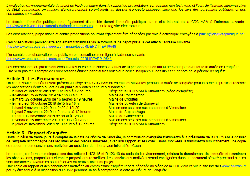 PLUi avis enquete publique 2