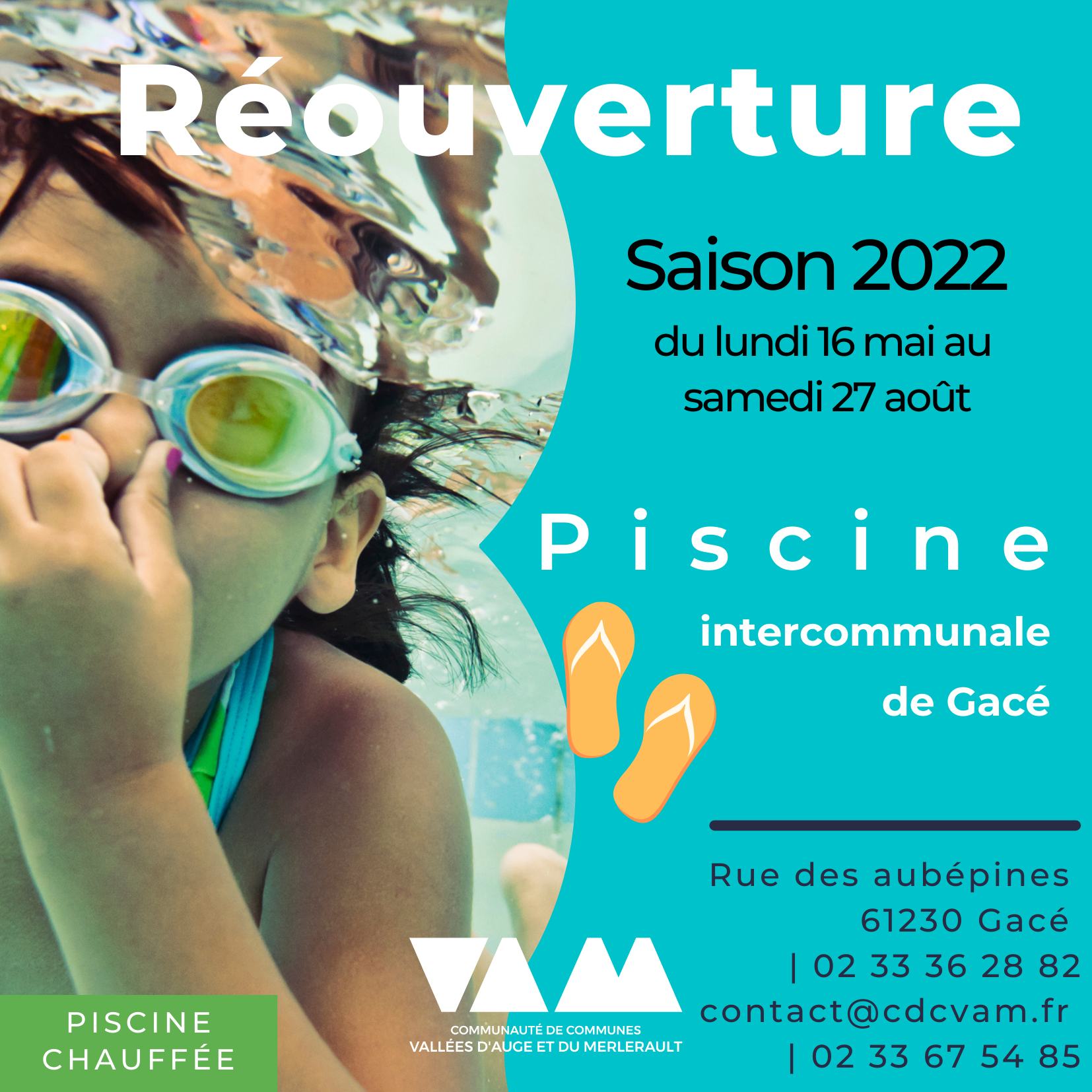flyer ouverture piscine
