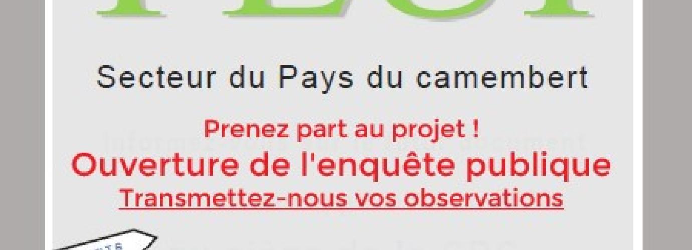 PLUI secteur camembert enquete publique